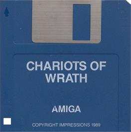 Cartridge artwork for Chariots Of Wrath on the Commodore Amiga.